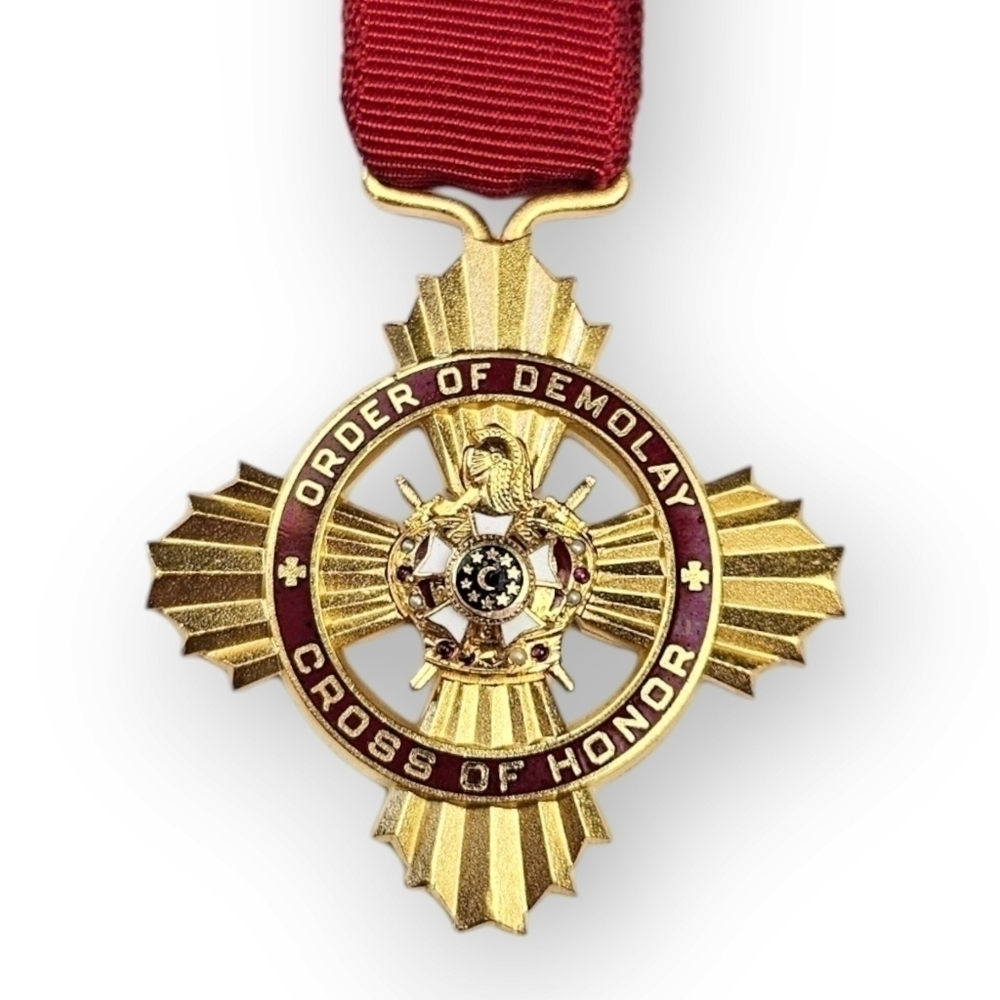Order Of DeMolay Cross Of Honor Medal Award Freemason Masonic Youth Boys Vintage